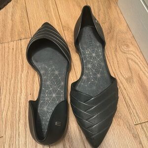 Melissa black rain flats